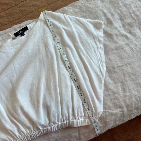 Lulu's Brings You Back Ivory Short-Sleeve Elastic-Hem Crop Top - Picture 13 of 16